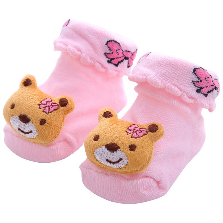 Baby Socks Girls Boys Newborn Accessories Anti Slip Cartoon Animals Kids Toddlers Gift Clothes Children Infant Stuff Clothes Bow