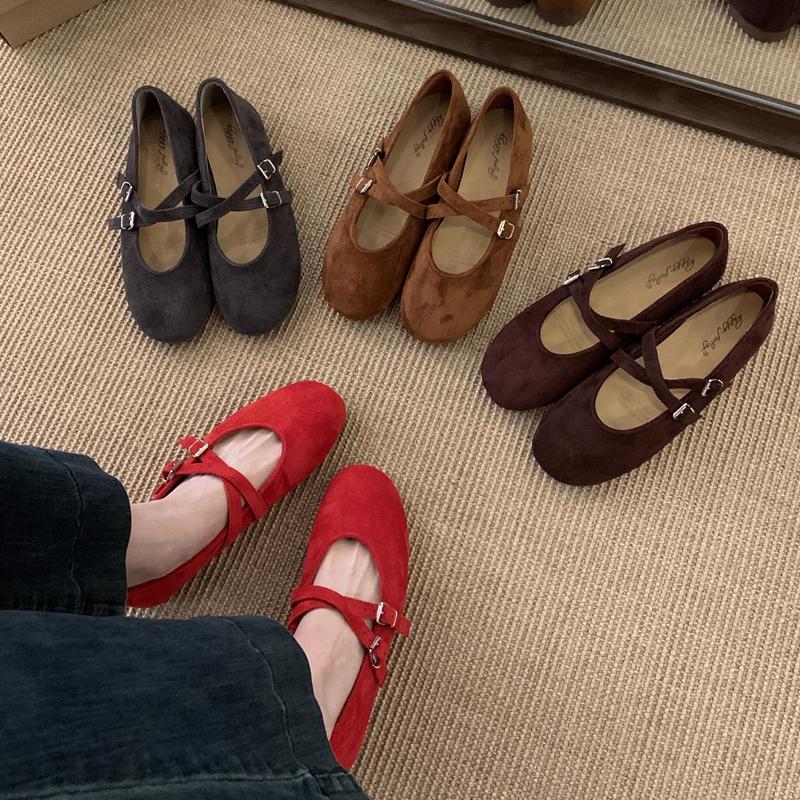 Fashion SUOJIALUN 2025 Autumn New Brand Women Flat Shoes Fashion Round Toe Ladies Casual Mary Jane Shoes Soft Flat Heel Single Shoes