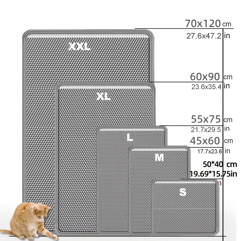 2-in-1 Layer Heavy-Duty EVA Cat Litter Mat Odor-Resistant Non-Slip Surface Durable Litter Mat Compatible with Litter Trays/Boxes