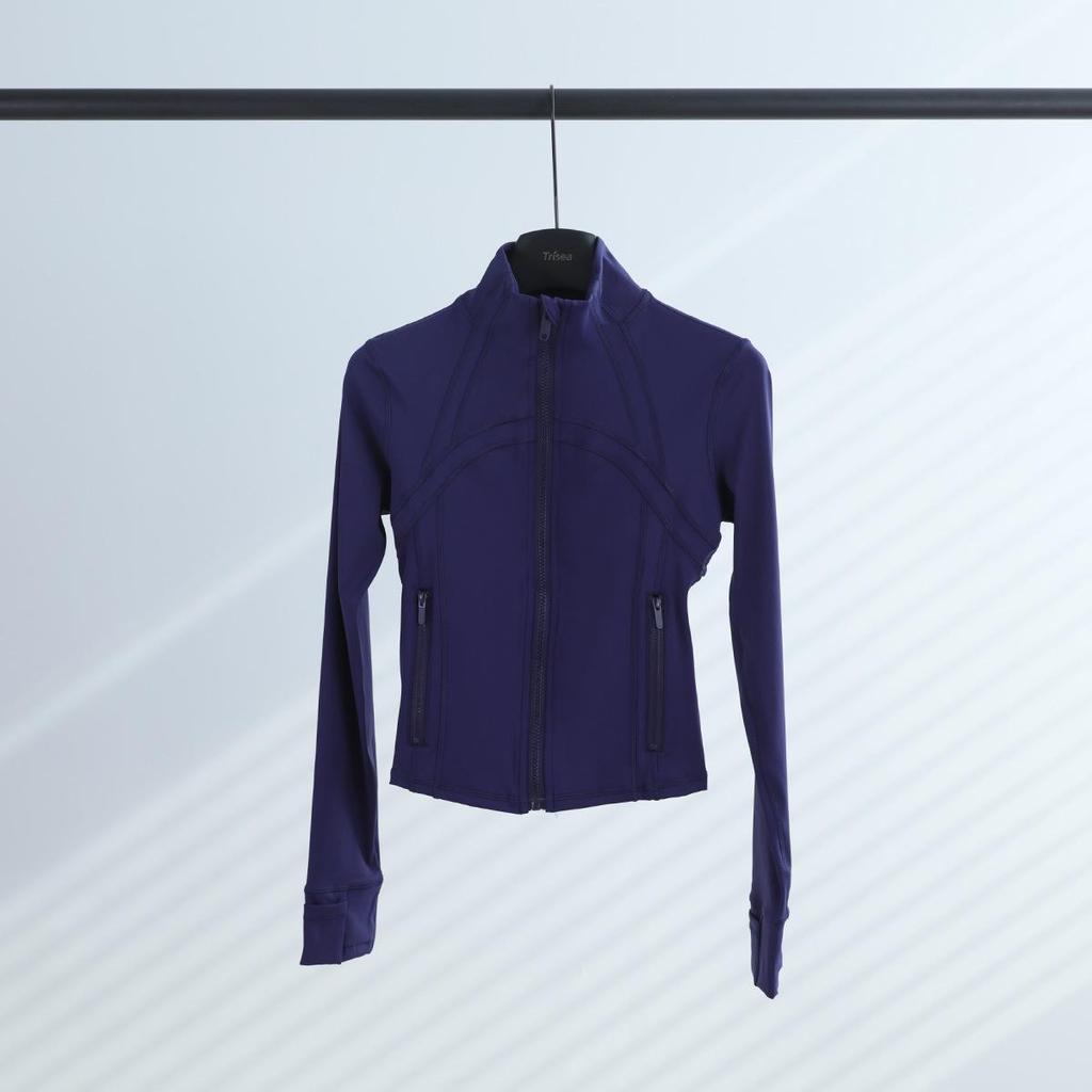 LULULACIE Women's Slim Fit Long Sleeve Sport Jacket with Stand-up Collar for Running and Yoga