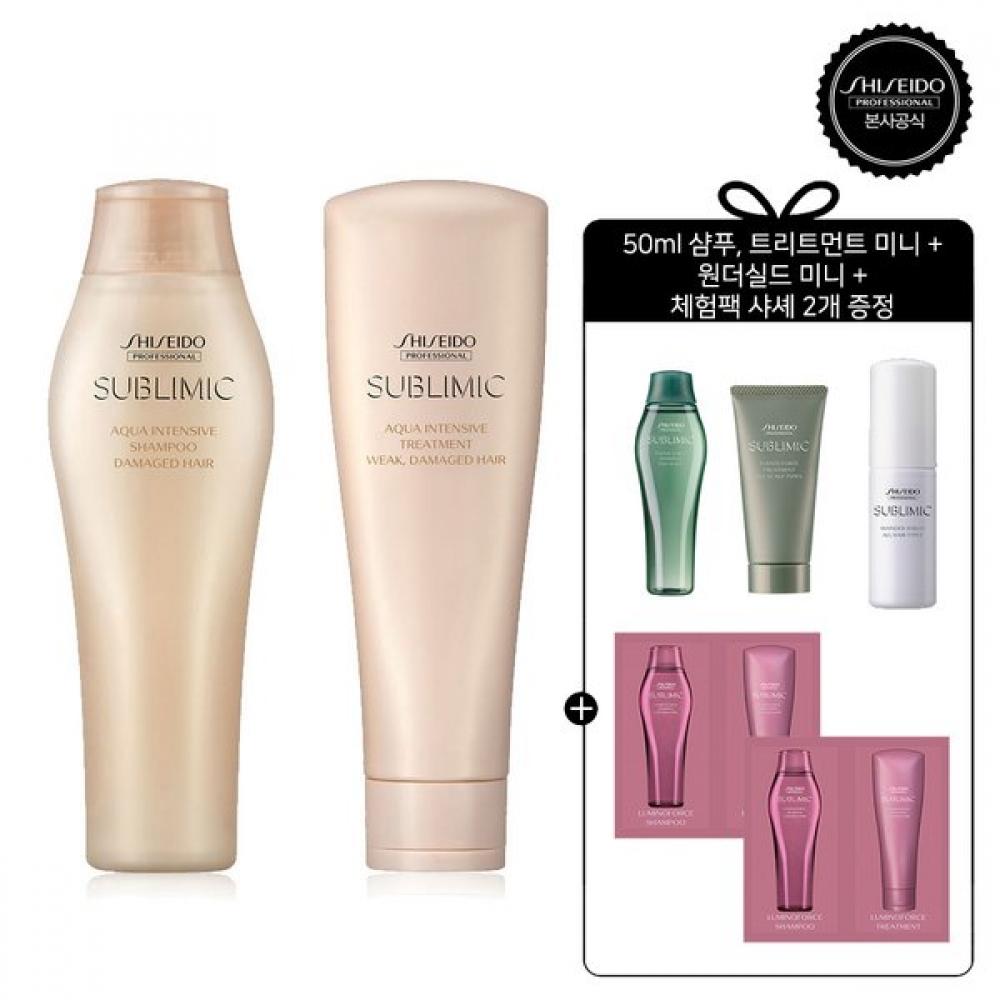 Shiseido Professional 6 Free Gifts Aqua Intensive Shampoo 250ml + Treatment Weak 250g Single option
