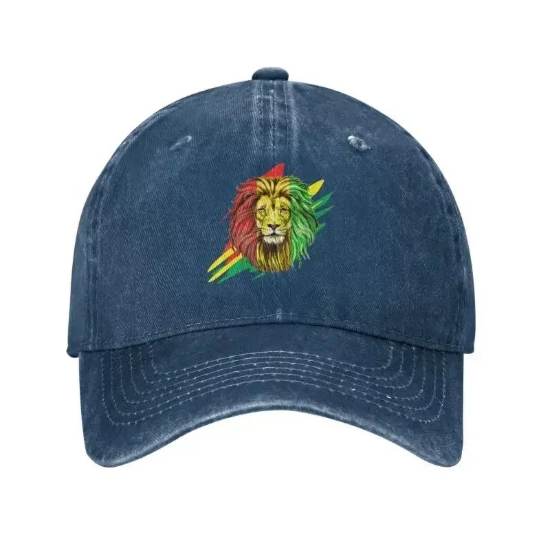 Custom Cotton Jamaica Flag Rasta Lion Baseball Cap Women Unisex Adjustable Jamaica Reggae Art Dad Hat Streetwear
