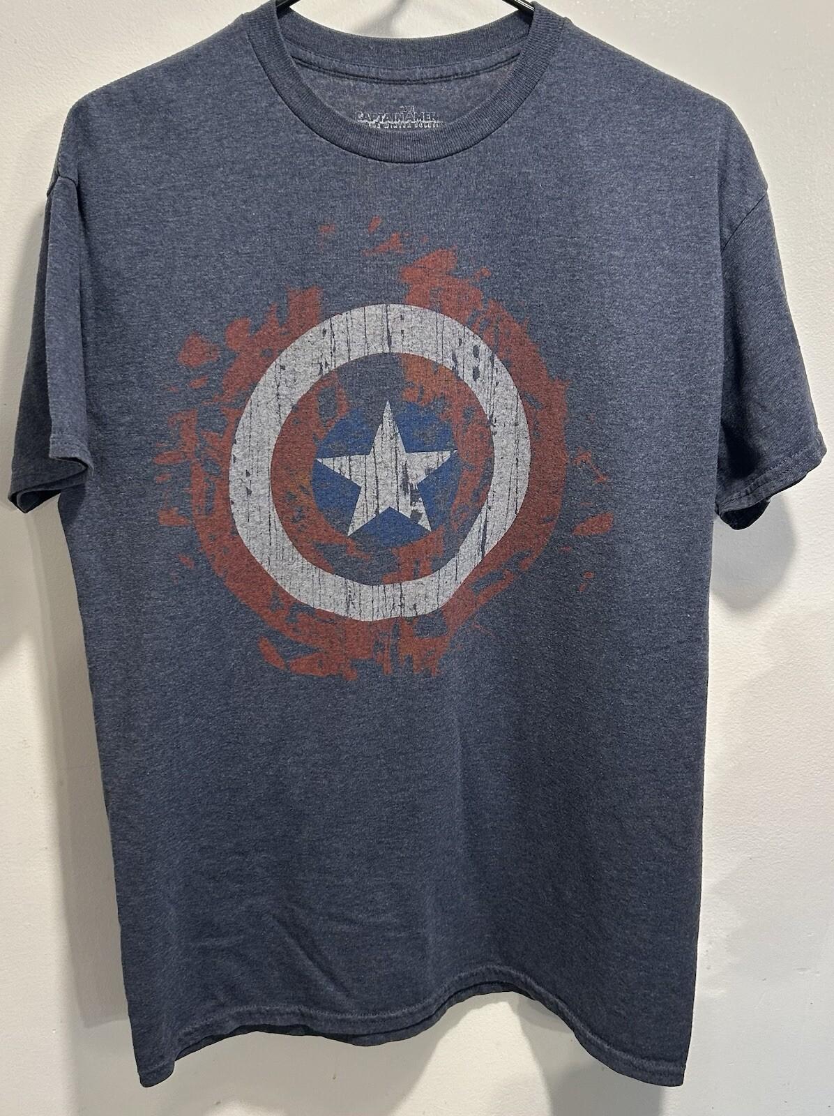 Captain America Logo Blue T-Shirt (M 38/40) S