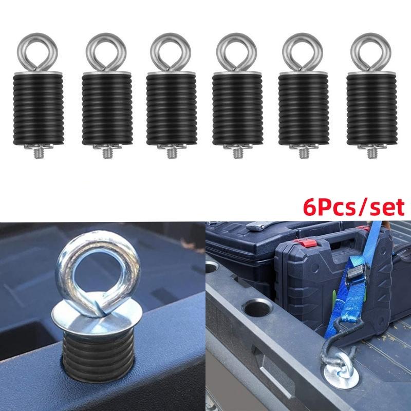 6Pcs Tie Down Anchors Accessories For Polaris General Ranger 500 570 1000 XP 900 800 700 with 1-7/16" Hole