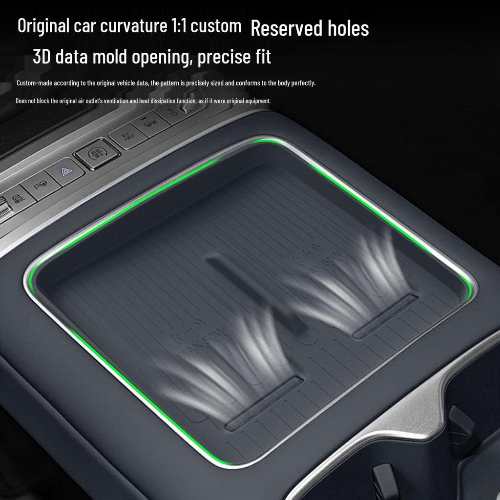 Silicone Wireless Charging Anti-slip Pad for BYD Leopard Titanium 7 Center Console Accessories