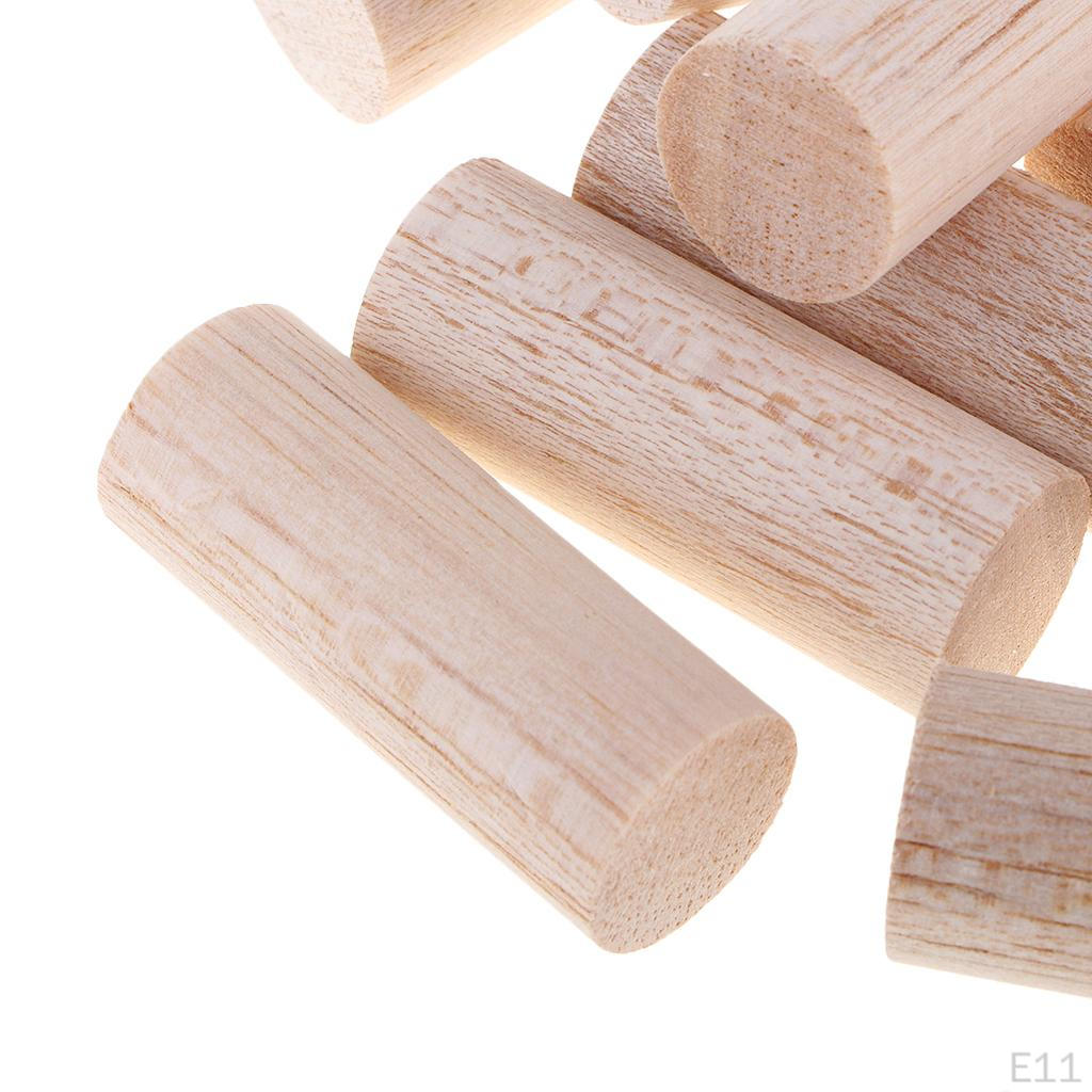 Onafgewerkte Ronde Balsa Hout Stukjes Staven voor Kinderen Kinderen DIY Kerstversiering Handgemaakte Speelgoed Knutselen