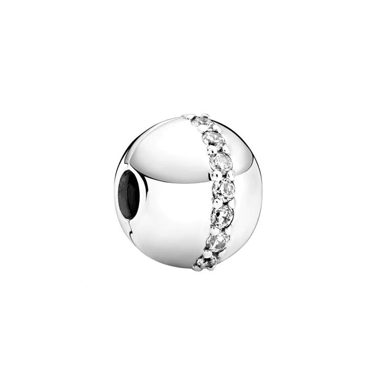 Pandora Shining Bright Ring Fixed Clip Charm Women charm Silver 799403C01 Silver