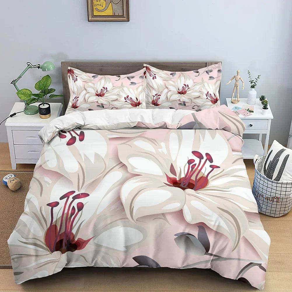 

Leaves Flower Comfortable Duvet Quilt Cover Pillowcase Bedding Set Children Bedroom Decoration Home Textile 70x133cm 2pcs