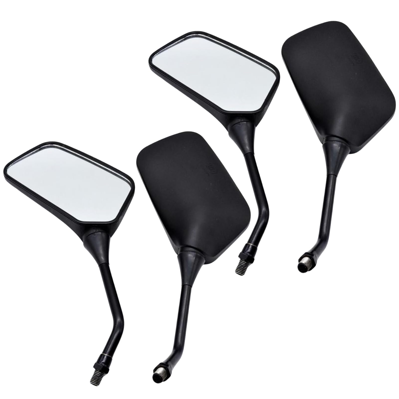 

Karim Motorcycle 10mm Universal Left and Set of for Standard Square Side Simple Design x Mirrors, Black, Square, Right-Hand Thread, Fit, Right, 4,