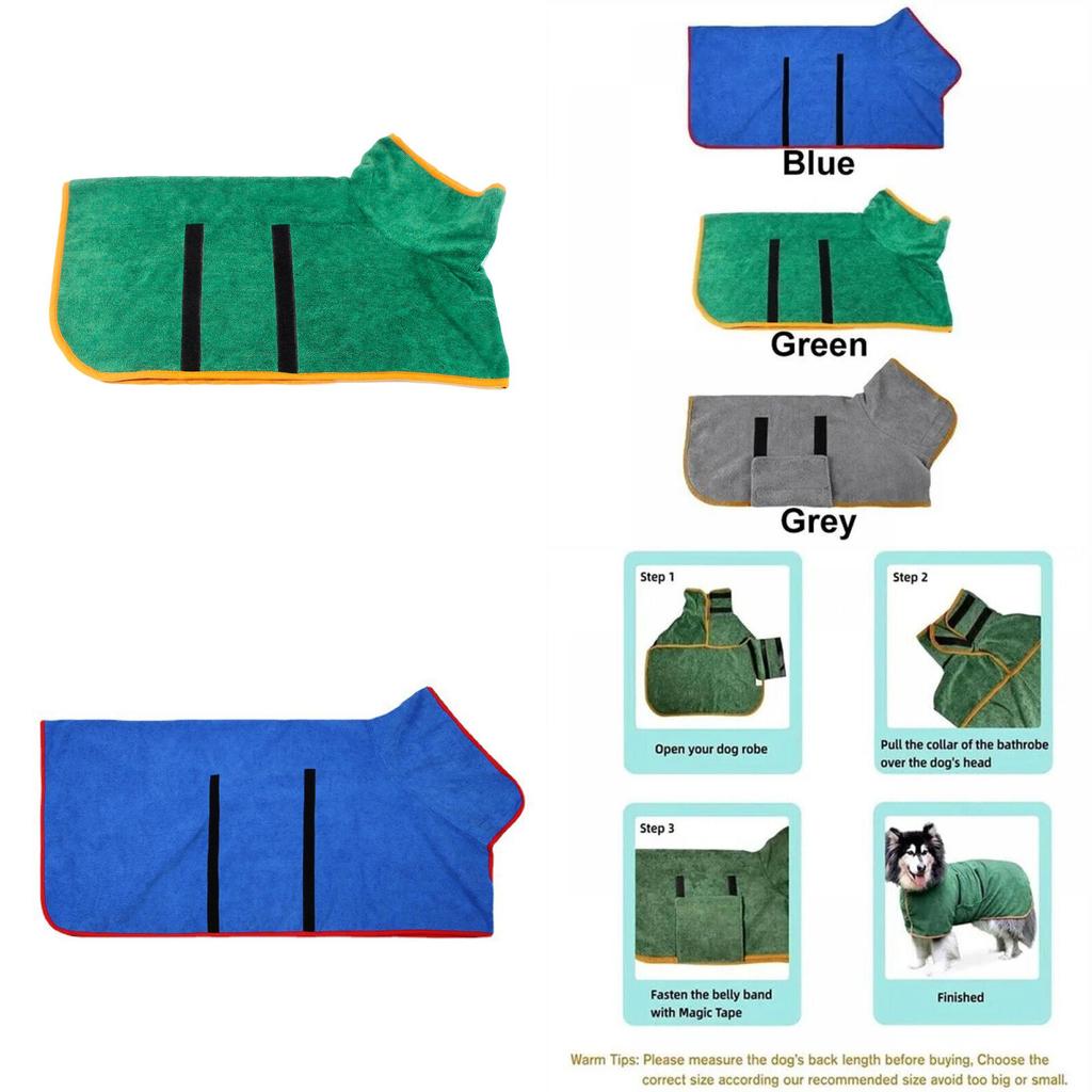 New Dog Bath Towel Absorbent And Wraps Around Your Pet Wholesale Pet Bathrobe