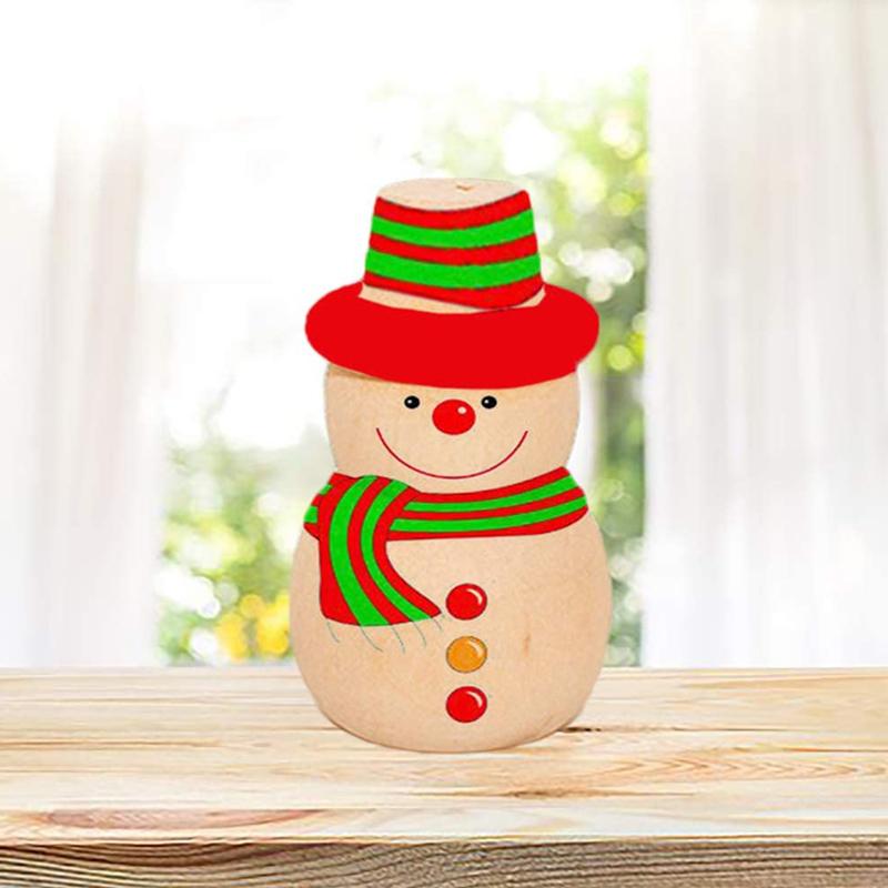 5Pcs Christmas Peg Dolls Unpainted Montessori Wooden Educational Toys For Kids Party Favors Goodie Bags Stuffers Xmas Gift