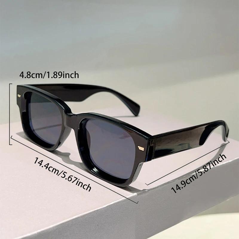 Vintage Square Sunglasses Men  New Fashion Korean Style Shades Women Trendy Brand Design Candy Color Rim Sun Glasses