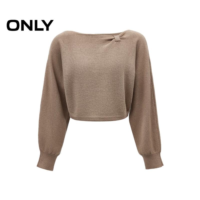 ONLY Women's Fall Off-Shoulder Batwing Short Knit Sweater