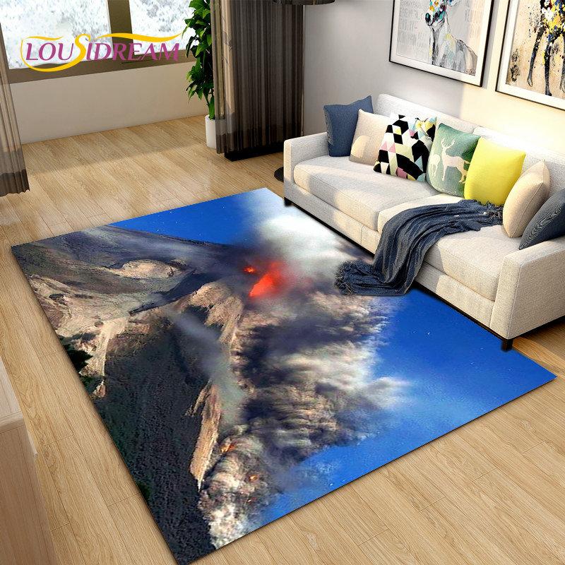 Volcanic Magma Series Area Rug Large,Carpet Rug for Living Room Bedroom Kitchen Doormat Decoration, Kids Play Non-slip Floor Mat