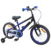 Kids  Bicycle 16 Inch for Ages 4 6 Blue and Black