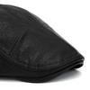 Autumn Winter Leather Warm Beret Men's British Retro Progressive Cap Newsboy Cap