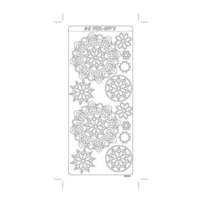 Sticker - PEEL OFF'S MANDALA WHITE 105x232 - Color: White - Mixed