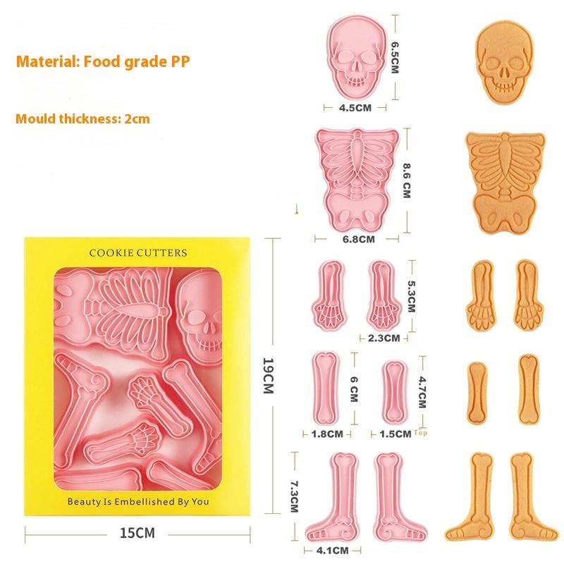 1Set Cartoon Halloween Biscuit Mould Halloween Ghost Skull Cookie Cutting Mold Fondant Cookie Cutter Baking Tool
