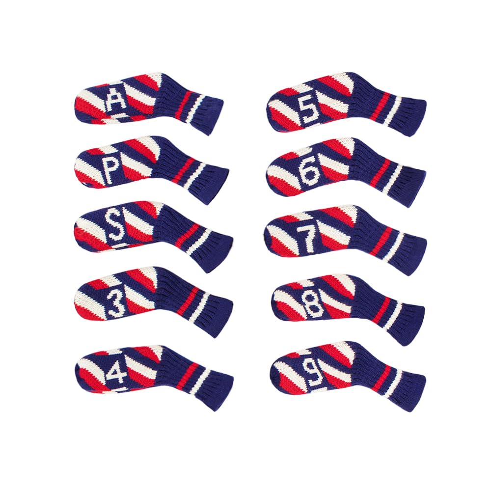 Scott Edward Golf Iron Head Cover, Set of 10, Cute,