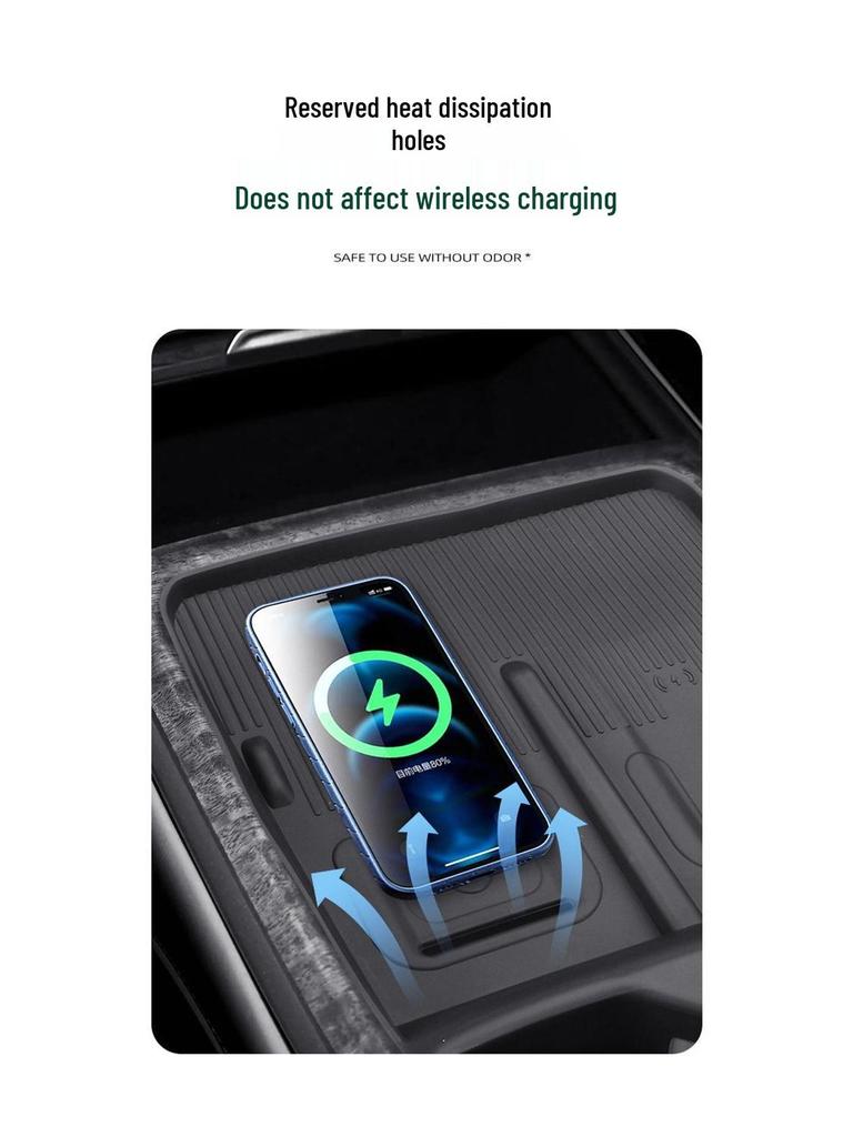 L90 Wireless Charging Coaster - Original Car Color Silicone Cup Holder Pad