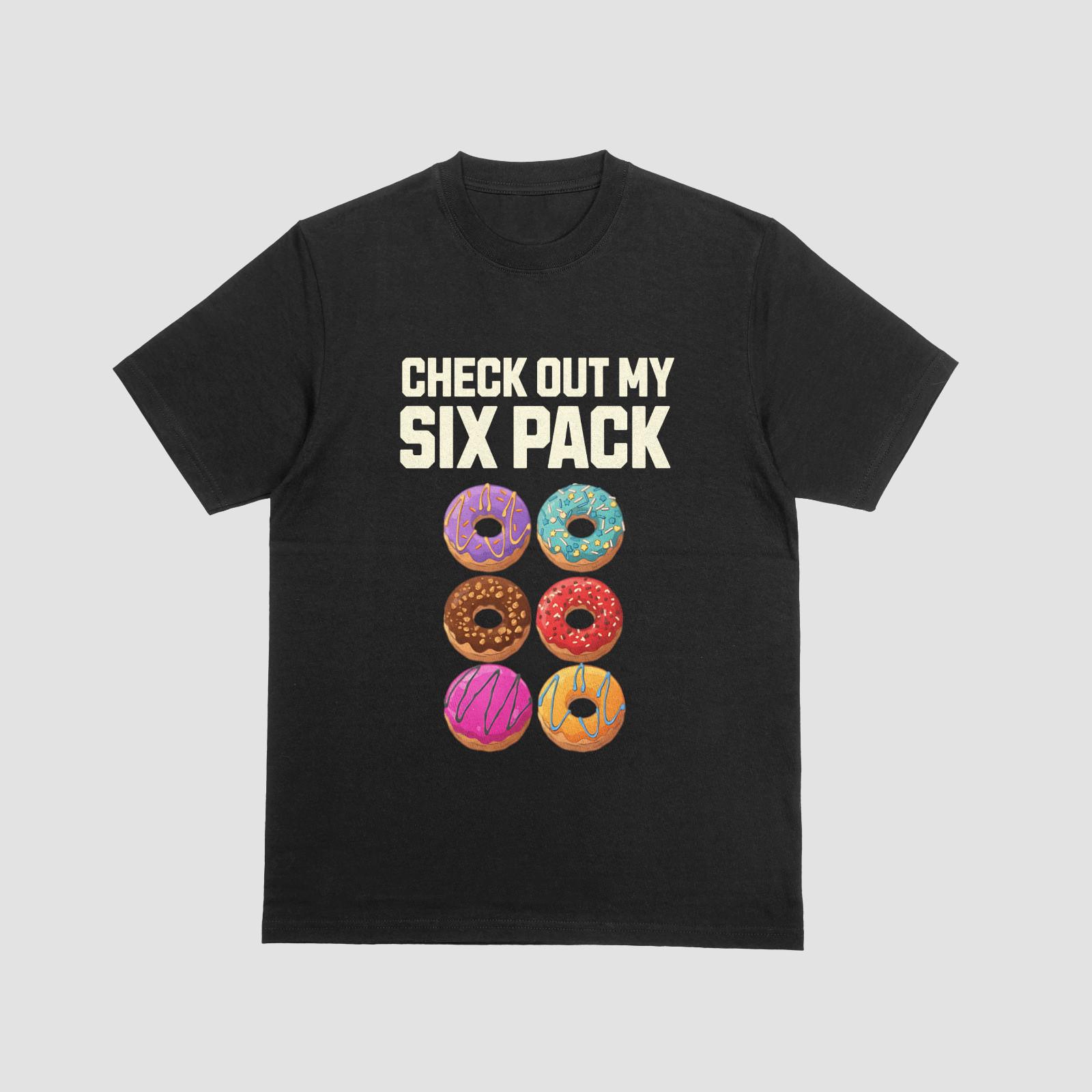 Check Out My Six Pack Donut Shirt Funny Dessert Humor T-Shirt S