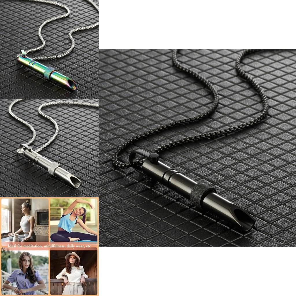 Adjustable Stainless Steel Necklace Hot Selling Meditation Mindfulness Pendant Breathing Aid
