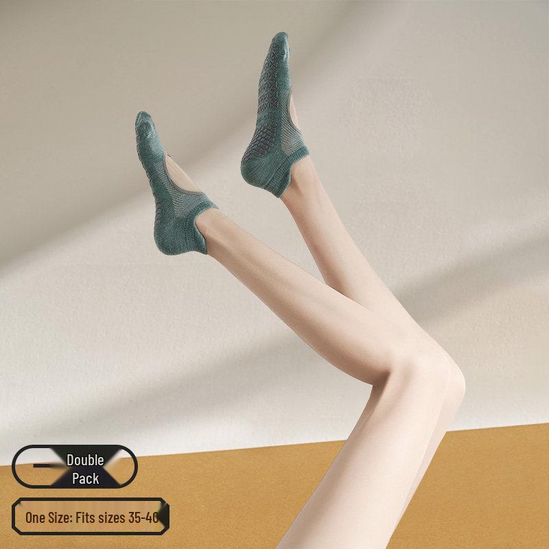 Non-Slip Five-Toe Yoga & Pilates Cotton Socks for Women