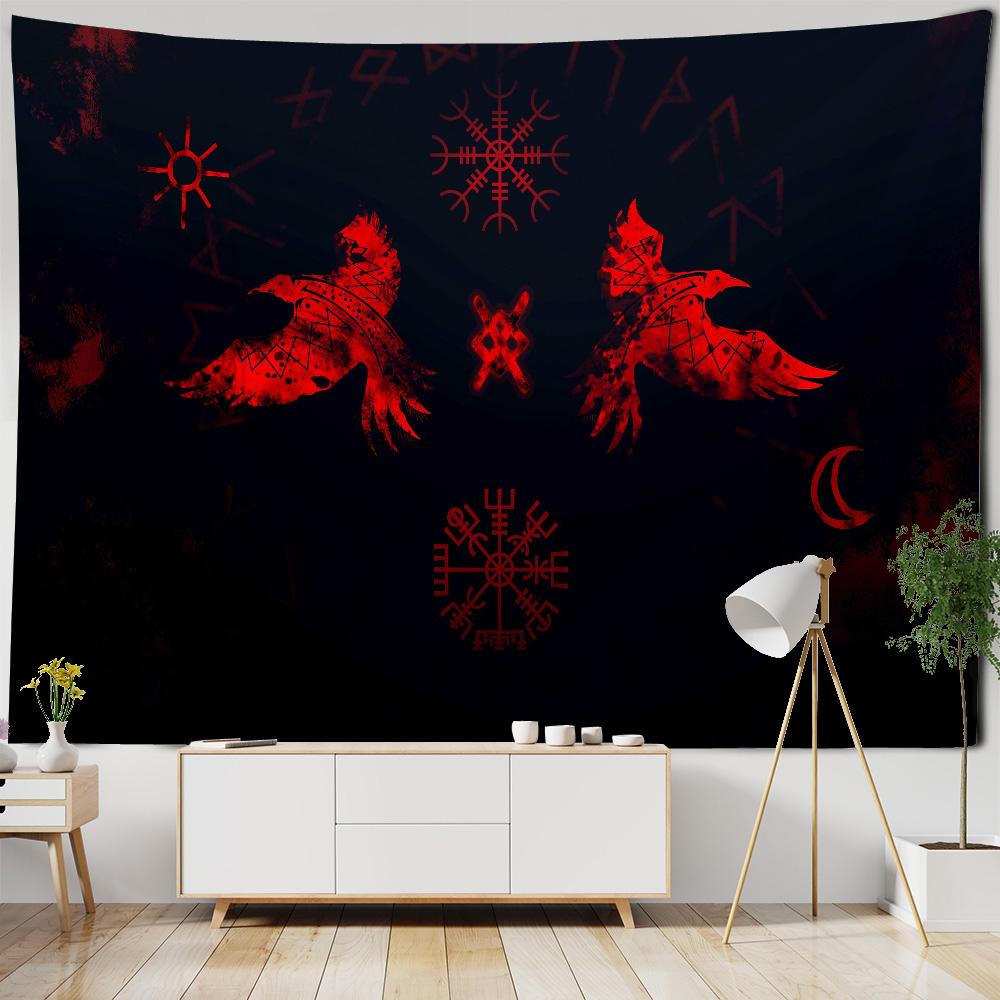 Ästhetische Kunstdekorations-Wandteppich, mystische Symbole, Zaubersprüche, psychedelisch, Wanddekorations-Hintergrund, Wohnzimmer, Schlafzimmer