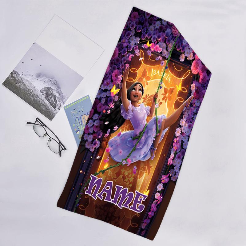 1pc Princess8 Beach Towel with Custom Name, Beach/Swimming/Bath/Picnic/Camping Towel, Suitable for Seaside Beaches