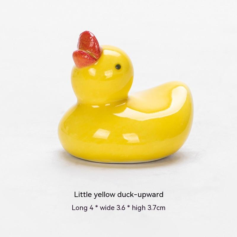 Ceramic Duckling Chopsticks Rack Hotel Ornaments