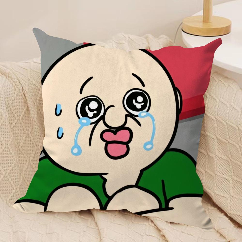 Anime Bangbang and Yuzhi Cushion Cover Silky Short Plush DoubleSided Printed Pillow Case for Sofa All Seasons Home Decor Gift