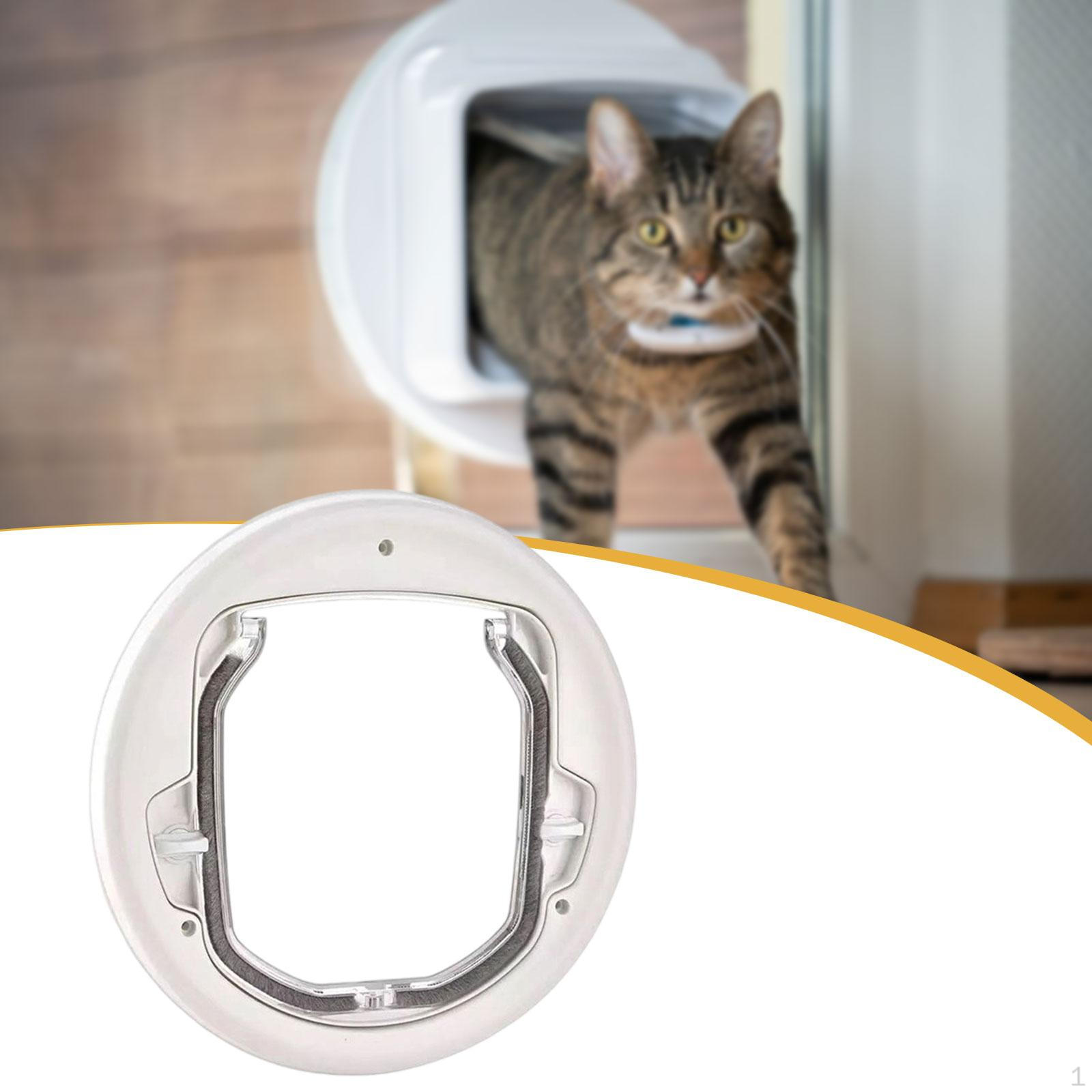 

Дверь для питомца с 4 режимами блокировки, прочная и практичная, 30x30x3.5 см, простая и уникальная, с клапаном, кошачья дверца для маленьких собак White