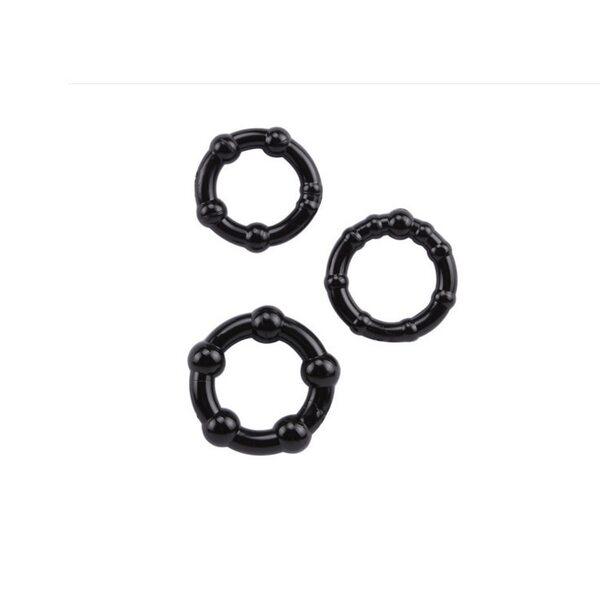 3PCS TEP Durable Penis Ring Adult Men Ejaculation Delay Doughnut Cock Rubber Rings Penis Enlargement Sex Toys for Male Sex