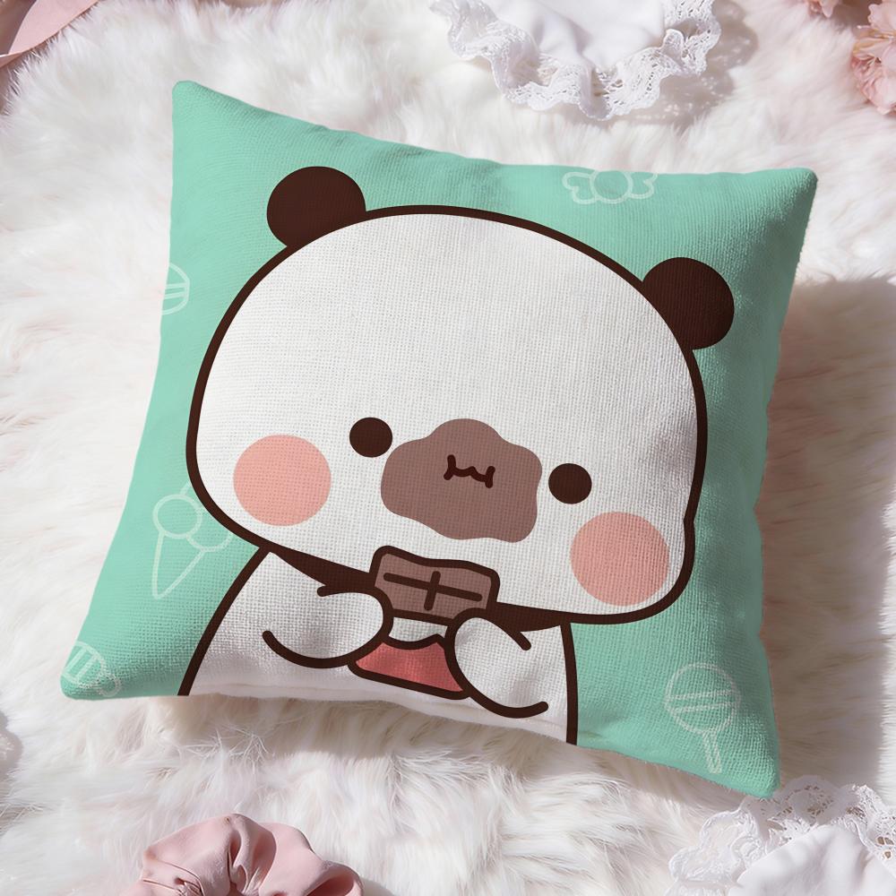 Cute BUBU DUDU Cushion Cover Premium Comfort Reversible Pillow Cove -Two in One Design for Any Room & Car Interior