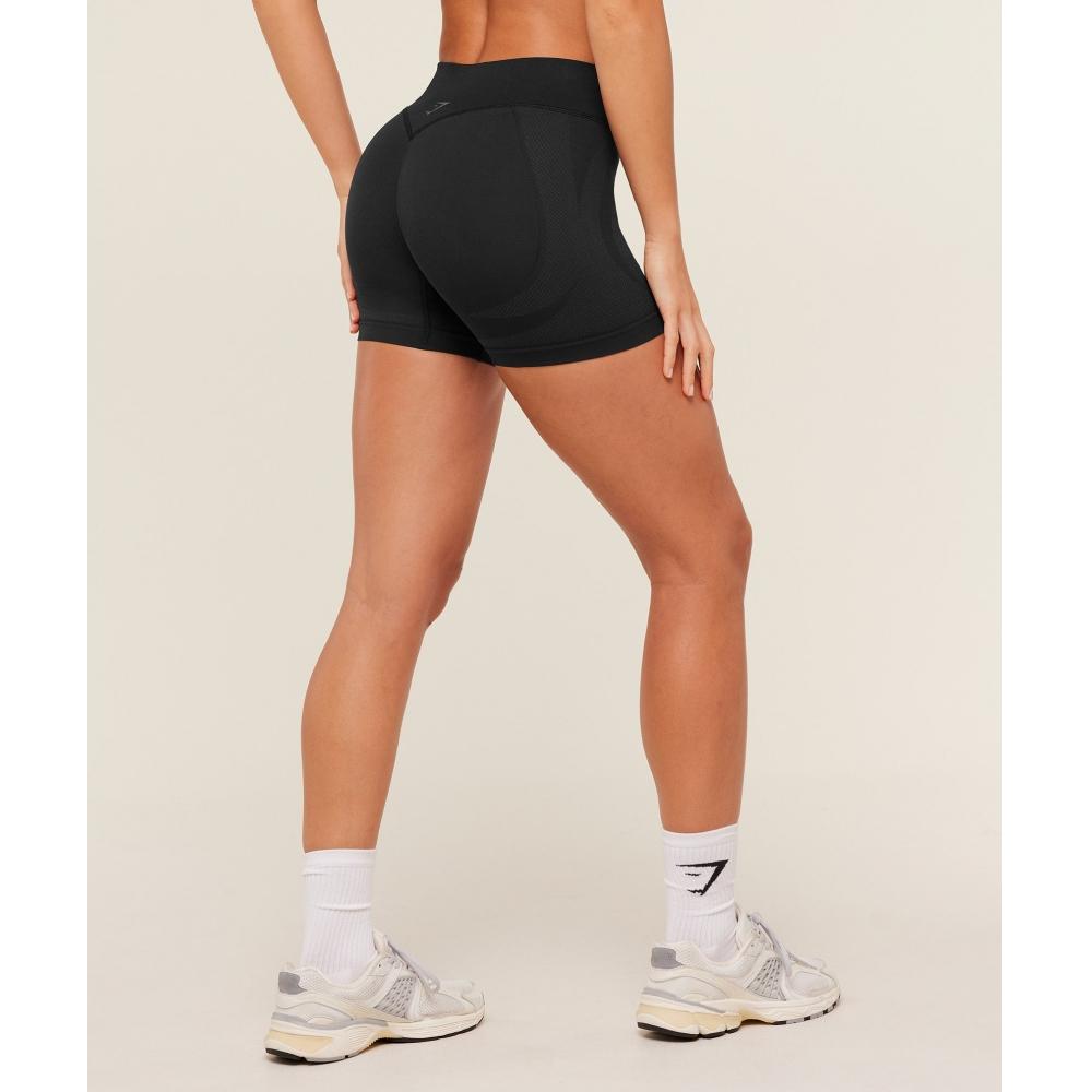 Gymshark Weekend Seamless Shorts Gs Black Gs Asphalt Grey B6b3m Bcyl