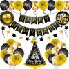 Decorative Balloon New Year'S Balloon 12 Inch Latex Printing New Year'S Flag Decoration Party Decorative Aluminum Film Balloon