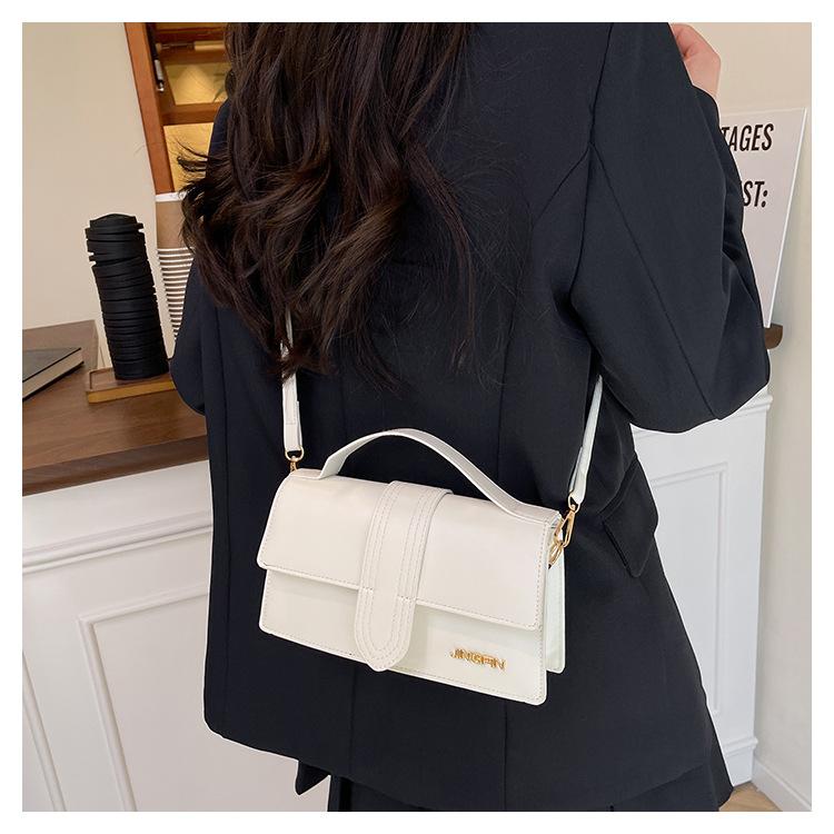 Borsa a Spalla Minimalista in Ecopelle Quadrata alla Moda Borsa a Tracolla per Donna