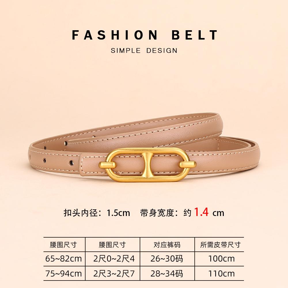 Curea Damă Piele Piele de Vacă Senzatie High-End Decor Simplu Curea Subțire Rochie Damă Simț Design