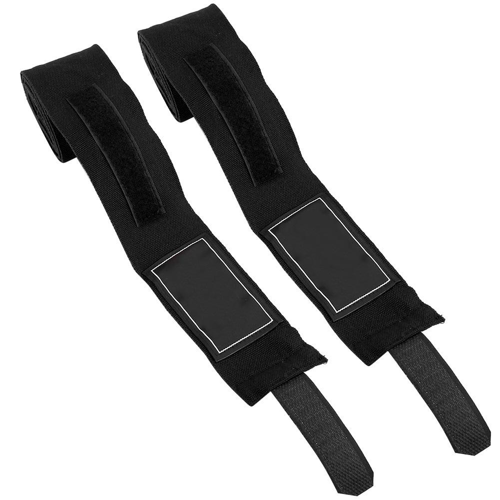 2Pcs 2.5m Elastic Strap Boxing Sanda Muay Thai MMA Taekwondo Bandage Hand Wraps (Black)