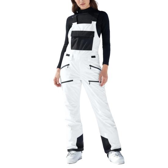 

Унісекс Водонепроникні Лижні Штани Утеплені Вітрозахисні Снігові Комбінезони Термальні Комбінезони для Сноуборду з Регульованими Бретелями для Зимових Вуличних Снігових Видів Спорту XL білий