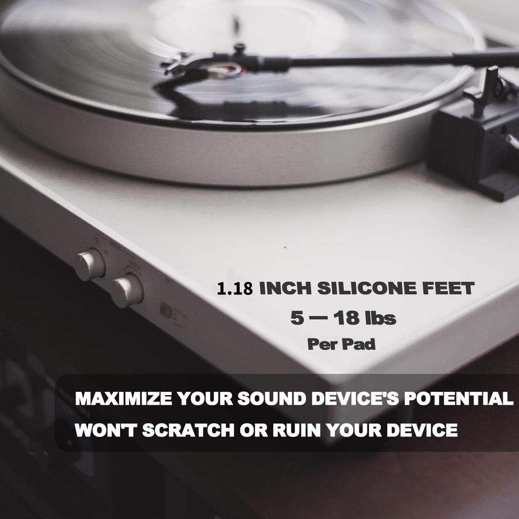 30mm Speaker Chassis Shockproof Adhesive Silicone Feet Vibration Dampening Pad For HiFi Systems Easy Mount Design