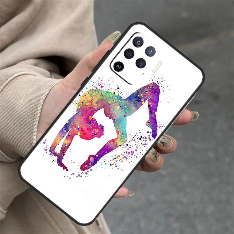 Love Gymnastics Case For OPPO A96 A76 A16 A98 A78 A58 A5 A9 A15 A17 A77 A52 A72 A53S A57S A54 A74 A94 Cover