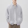 New Spring Japanese Retro Men's Striped Cotton Long-sleeved Shirt American Work Shirt