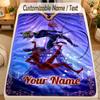 Couverture en Flanelle Miraculous Ladybug Nom Personnalisé Texte Personnalisé Douce Chaude Jeté Décoration de Maison Cadeau