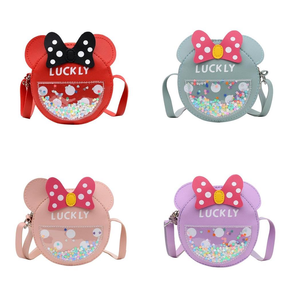 Butterfly Knot Letter Playful Mini Pattern Kids Shoulder Bag Girls Use Daily