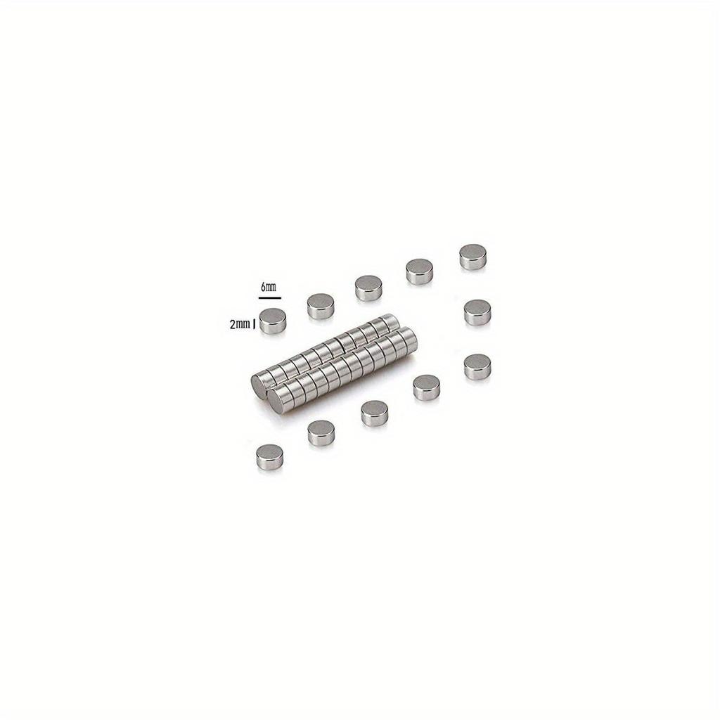 20/50 pezzi Magneti Rotondi Sottili 6x2mm e 7x2mm per Mini Artigianato, Modelli, Progetti Fai da Te