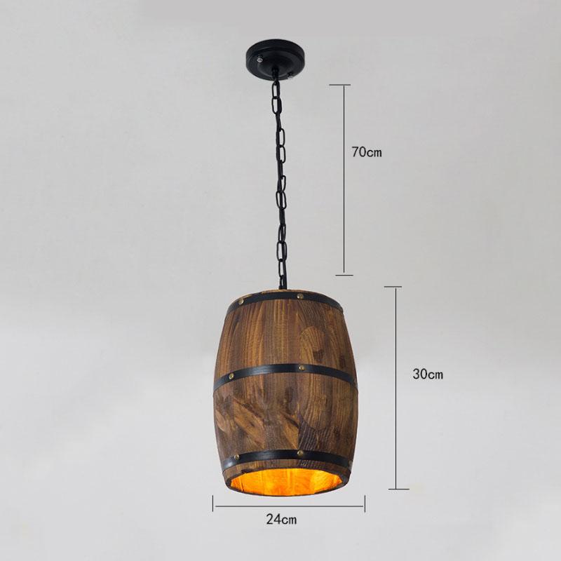 

Винтажная ретро светодиодная деревянная подвесная лампа люстра промышленная креативная винная бочка для ресторана бара магазин горячих горшков внутренние светильники White Light