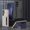 Samsung S25 Ultra High-End Business Leather Case with Card Holder & Stand