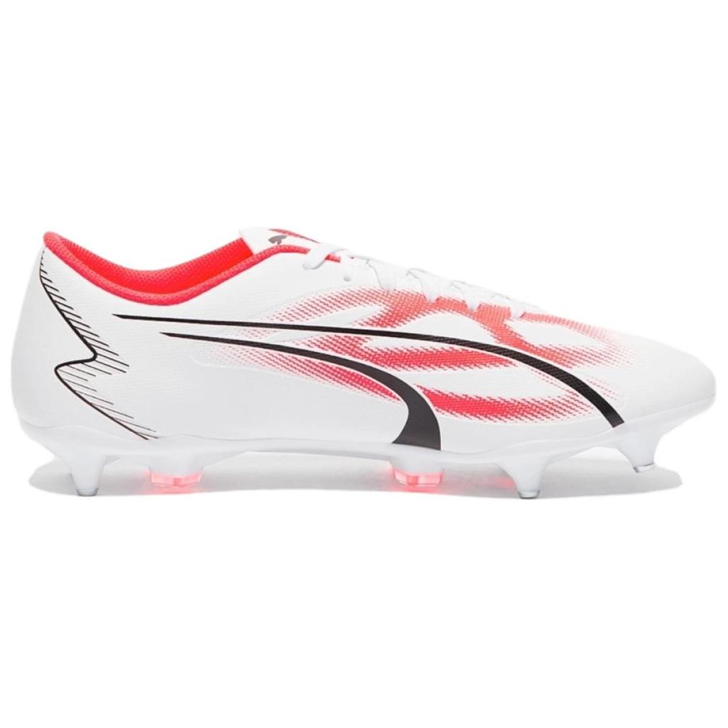 Puma Ultra Play Mxsg Soft Comfortable Football Shoes Men Football Shoes White Red 107525-01