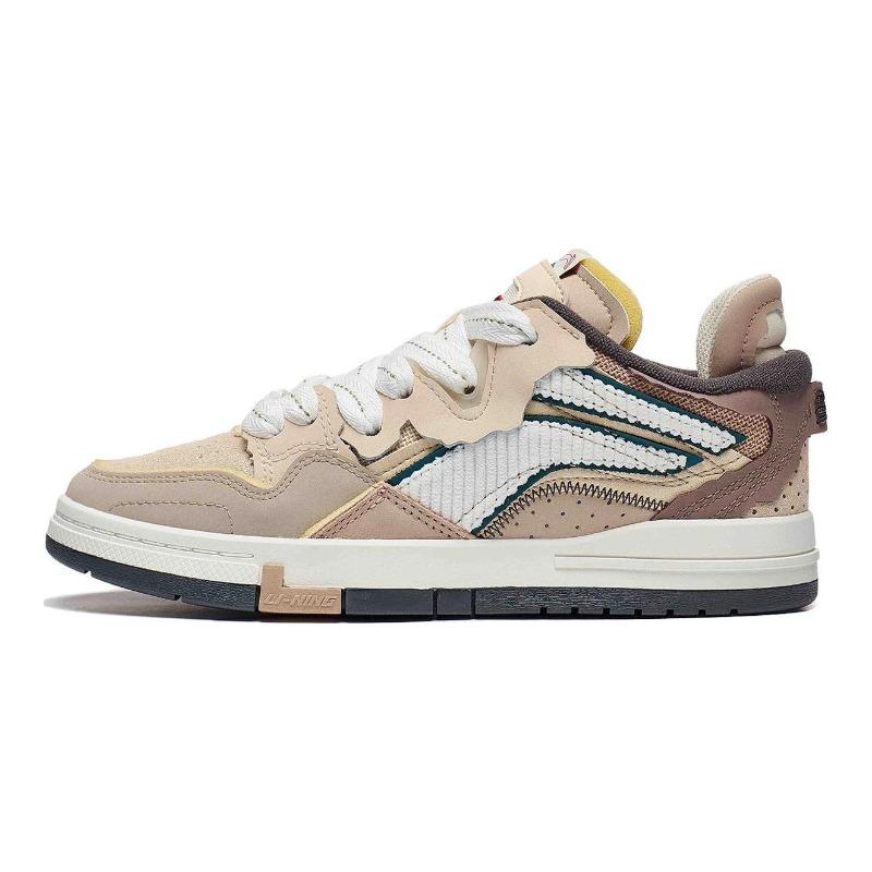 Li-Ning Weiwu PRO Womens Low Top Skate Shoes Beige Brown AECT046-1 36